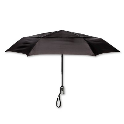 ShedRain Auto Open/Close Air Vent Compact Umbrella  - Black