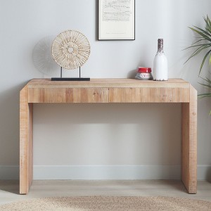 NicBex Modern Geometric L-Shaped Console Table,Entryway Table with Solid Wood Finish,Sofa Table for Living Room,Hallway,Entryway,Study - 1 of 4