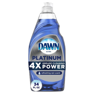 Dawn Platinum Liquid Dish Soap - Refreshing Rain Scent - 34 fl oz