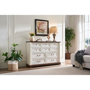 NicBex Drawers Dresser for Bedroom,Farmhouse Dresser,MDF Dressers for Kids Room,Living Room,Entry and Hallway,Walnut - 1 of 4