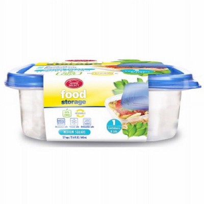 Home Select Food Storage Container Medium Square 2.7 Cup : Target