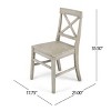 Coolbibila-Dining Chairs Set Of 2, Farmhouse Armless Chairs,  Acacia Wood Dining Chairs, Patio Dining Chairs - 4 of 4