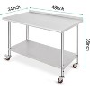 Stainless Steel Work Table, NSF Commercial Grade, Adjustable Shelf, Silver - 3 of 4