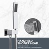 WOWOW Single Handle 2-Spray 1.8 GPM with 12 in. Square Shower Head and Adjustable Heads Shower Faucet in Brushed Nickel - 3 of 4