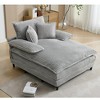 PAGED Modern Recliner Chair, 54.75" W Sofa Chair with 2 Pillows and Adjustable Backrest, Oversized Living Room Chair for Balcony - 2 of 4