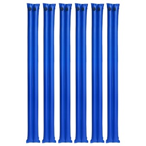 VEVOR Pool Cover Water Bags, 6 Packs 8 Ft, Double Chamber Pool Cover Water Tubes, 0.4mm Thick PVC Bags Weights with Leakproof Screw Cap, Blue - 1 of 4