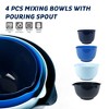 Itopfox Nesting Plastic Mixing Bowl Set With Pour Spout, Microwave and Dishwasher Safe, BPA Free Non-Slip Base, Great for Prepping, Baking, Cooking - 4 of 4