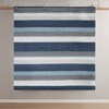 Sapphtopaz Twin Size 4 Piece Sheet Set, Stripe Comforter Set for Women, Men, Kids, Teens, Quilts Twin Size with Comfy Breathable Bed Sheets-Blue/Gray - 3 of 4