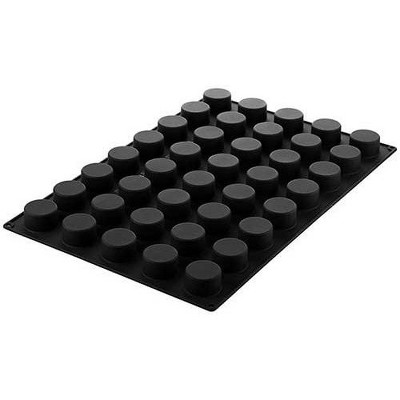 Silikomart Professional SQ079 Cylinder Silicone Mold with 40 Cavities, Each Cavity 1.97" Diameter x 1.18" High