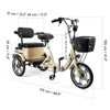 Topteng Electric Trike for Adult, Folding Three-Wheel E-Bike with Rear Seat and Thickened Tire - 3 of 4