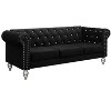 Home Design Emma Velvet Rolled Arm Sofa - 4 of 4