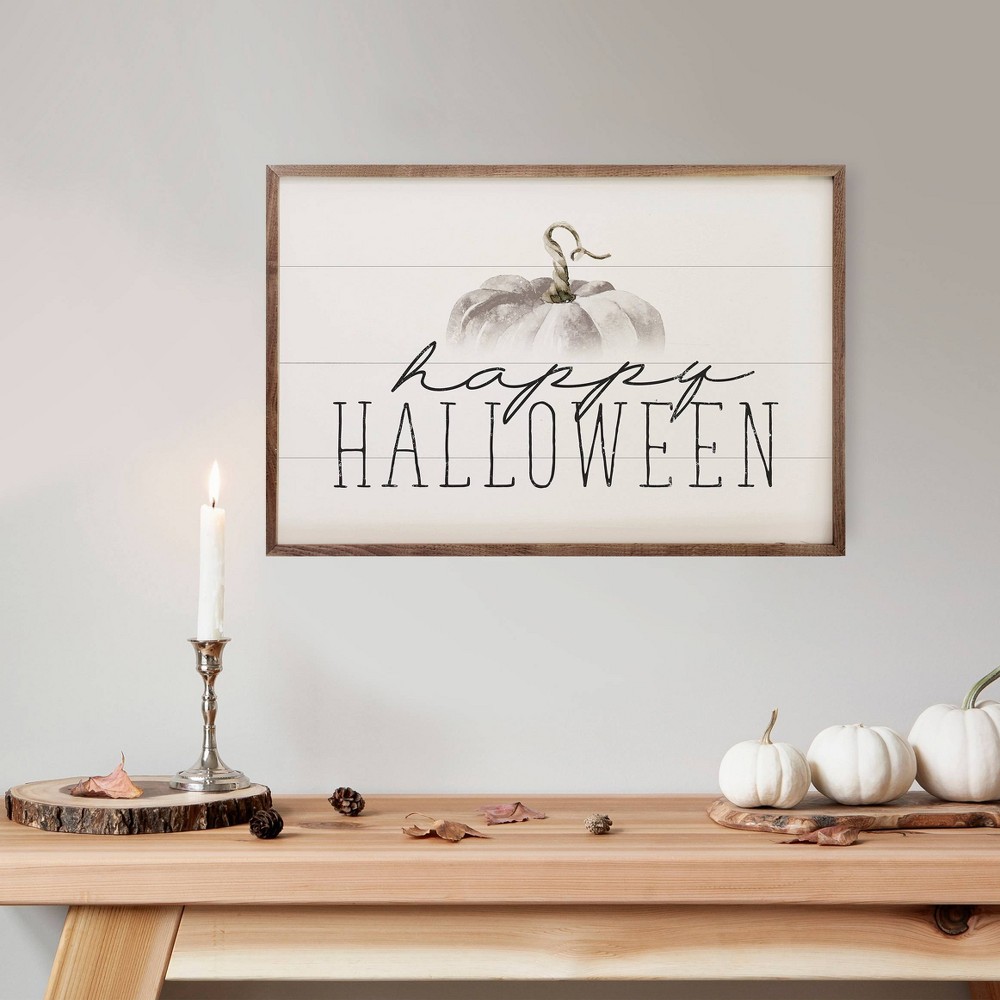 Photos - Other Decoration Kendrick Home 36"x24" Happy Halloween Pumpkin Wall Art White