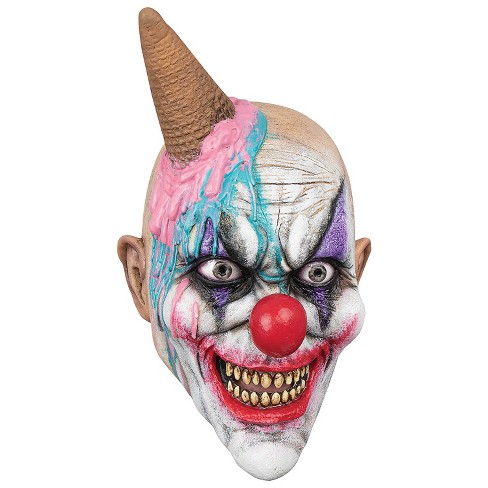 Ghoulish Adult Ice S-cream Clown Costume Mask - - Multicolored