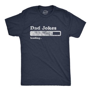 Mens Dad Jokes Loading T Shirt Funny Fathers Day Papa Novelty Graphic Tee - Crazy Dog Men's T Shirt - 1 of 4