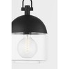 Troy Lighting Zephyr 1 - Light Pendant in  Black Clear Seeded Shade - 2 of 4