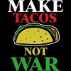 Women's Design By Humans Make Tacos Not War By MusicoIlustre Racerback Tank Top - 2 of 2
