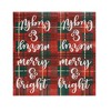Juvale 100 Pack Christmas Paper Napkins, Merry & Bright Plaid Design Design Holiday Party Supplies, 6.5 x 6.5 Inches - 4 of 4