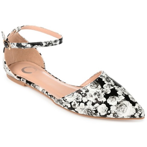 Floral pointed hot sale toe flats