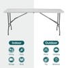 Mr Ironstone  Folding Table Outdoor Indoor Heavy Duty Portable Table with Carrying Handle for Camping Picnic Party - 4 of 4