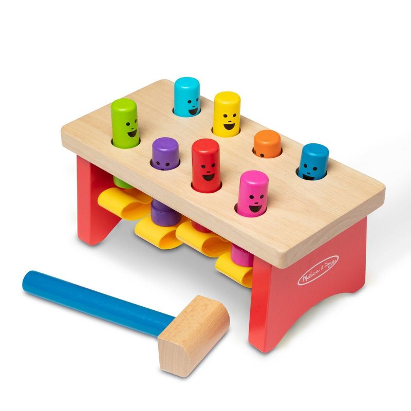 Melissa &#38; Doug Deluxe Pounding Bench Wooden Toy With Mallet, 5 of 14