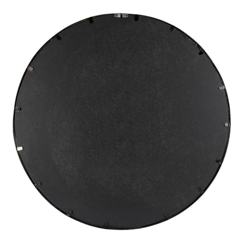 Kate & Laurel All Things Decor 30" Angelis Modern Round Wall Mirror Framed Circle Mirror with Metal Overlay, 4 of 6