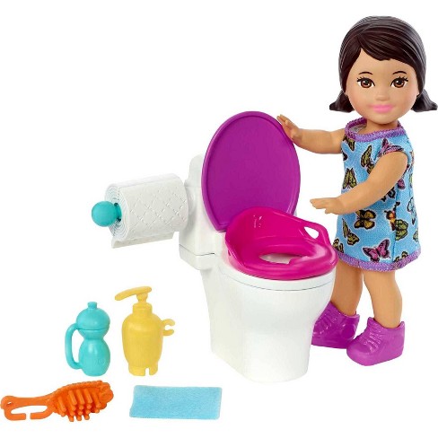 galop Literaire kunsten Diakritisch Barbie Skipper Babysitters Inc Doll Set With Toilet : Target