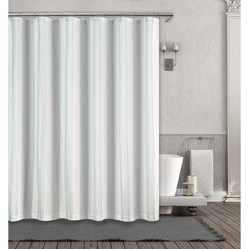 Better Home and Gardens NAUTICAL Fabric Shower Curtain ~ Blue Navy Grey White 