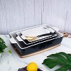 GustoWave Baking Dish 3-piece Sets, Ceramic Baking dishes for Oven, Bakeware, Rectangular Baking Pan with Handles, for Cooking, Kitchen, Cake - 2 of 4