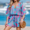 Women's Vibrant Palm Print Beach Romper - Cupshe - 3 of 4