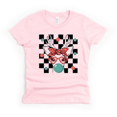 The Juniper Shop Checkered Reindeer Youth Short Sleeve Tee