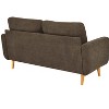 Kumasinova 67.7" Modern Loveseat Sofa,Upholstered Sofa Couch with Tapered Solid Wood Legs,Tufted Polyester Fabric Lounge Sofa for Living Room - 3 of 4