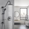 PROOX 5-Spray Round Wall Bar Shower Kit with Hand Shower with Adjustable Soap Basket - 3 of 4