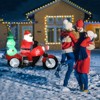 Angel Sar 6ft Inflatable Santa on Motorcycle with 7 LED Lights, 18W Blow Up Yard Decoration for Christmas, Garden, Lawn, Party Indoor Outdoor Decor - 2 of 4