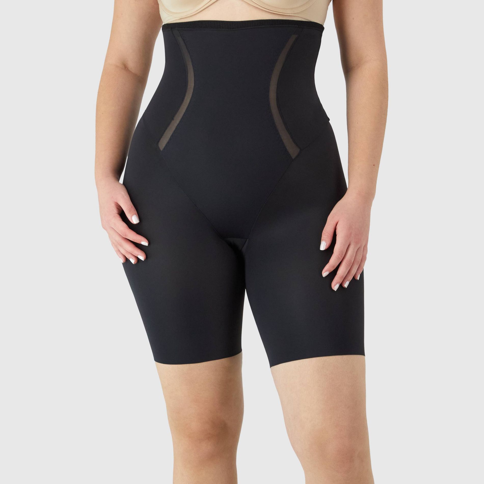 Maidenform Women's Shapewear High Waist Firm Thigh Slimmer Shaping Shorts SE5001