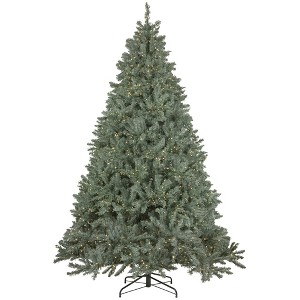Northlight Pre-Lit Full Spruce Artificial Christmas Tree - 7.5' - Candlelight Clear LED Lights - 1 of 4