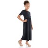 24seven Comfort Apparel Girls Short Sleeve Pleated Midi Dress - 2 of 4