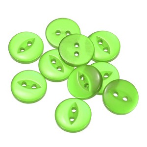 Unique Bargains Round Resin 2-Hole Fish Eye Craft Replacement Sewing Button 10 Pcs - 1 of 4