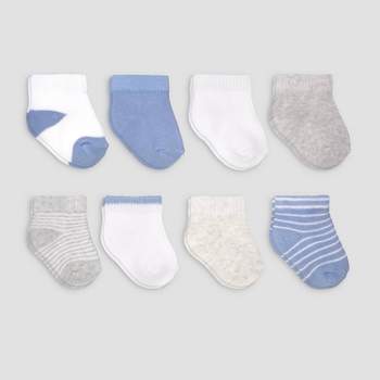 Carter's Just One You® 8pk Baby Boys' Ankle B Basic Terry Socks