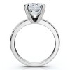 Pompeii3 3Ct Emerald Solitaire Moissanite Engagement Ring in White Yellow or Rose Gold - 2 of 4