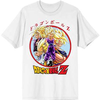 Dragon Ball Z Characters and Logo Mens White Graphic Tee