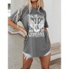 Amaryllis Women’s Nashville Graphic Tee Oversized Fit Short Sleeve Crew Neck Music City Inspired Printed T-Shirt - 2 of 4