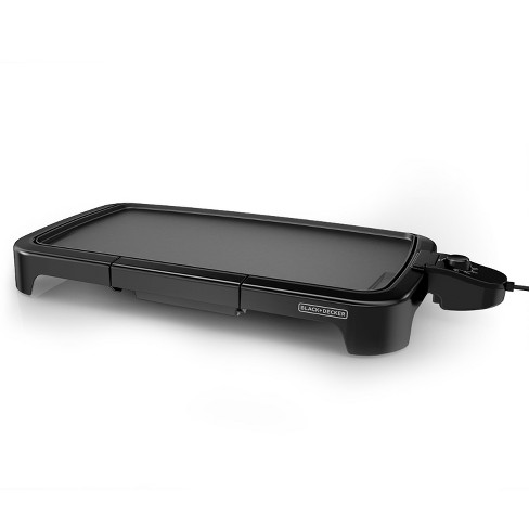  BLACK+DECKER Electric Griddle with Removable Temperature Probe,  Indoor Grill, Pancake Griddle, Black, GD1810BC: Home & Kitchen