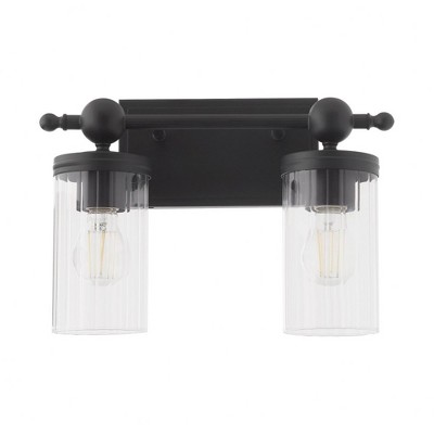 Quorum Lighting Lee Boulevard 2 - Light Vanity in  Matte Black