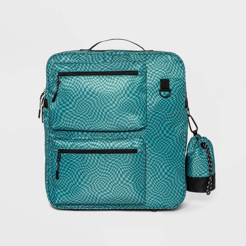 Blue checkered clearance backpack