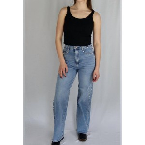 Women's Star Studded Wide-Leg Jeans - Vibrant M.I.U - 1 of 4