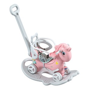 Ruvalino Baby Bouncers and Rockers Toddler Kid Chair Convertible Unicorn Ride On Toy for Playroom Living Room, Pink, 34.25"*16.54"*34.65" - 1 of 4