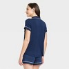 Women's Beautifully Soft Short Sleeve Notch Collar Top and Shorts Pajama Set - Stars Above™ - image 2 of 4