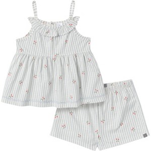 Modern Moments™ by Gerber Toddler Girls' 2-Piece Ruffle Top and Shorts Set - 1 of 4