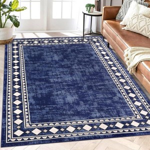 Regional carpet,geometric boundary carpet,modern minimalist office carpet in living room,bedroom - 1 of 4