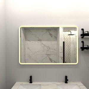 Sapphtopaz Rectangle Bathroom Mirror, Vanity Mirror with Metal Frame, Dimmable Anti-Fog Wall Mirrors for Bathroom, Over Sink, Bedroom - 1 of 4